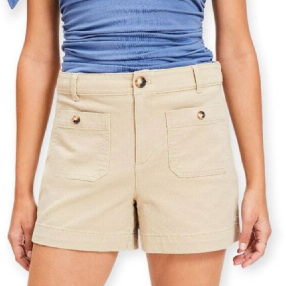 Loft Palmer High Waist Beige Women's Shorts Sz.4 NWT.